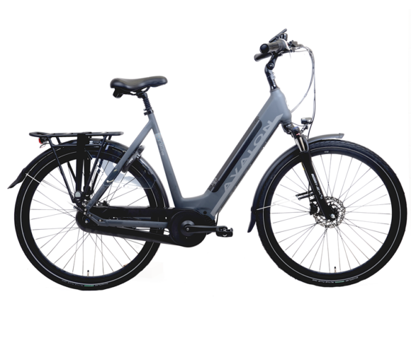 AVALON E-Motive Antraciet D54cm. met oa; BAFANG M300 Middenmotor met rotatiesensor, Axa Defender slot, Suntour verende vork , Shimano N7