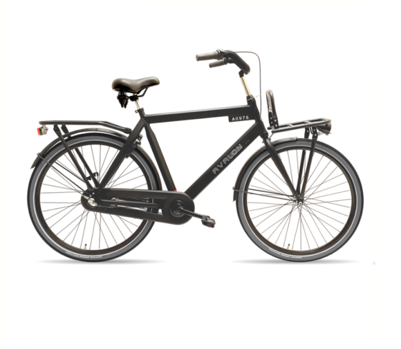 Avalon Style H58cm. Kleur: Mat zwart. Uitvoering: Shimano R3/Remnaaf. Met oa: Aluminium frame, Rodi G13 velgen, zwarte G13 spaken, CST banden, Hesling xcero kettingkast, THUN trapas en crankstel, alu achterdrager,ART slot, inclusief voordrager, Made in Holland.